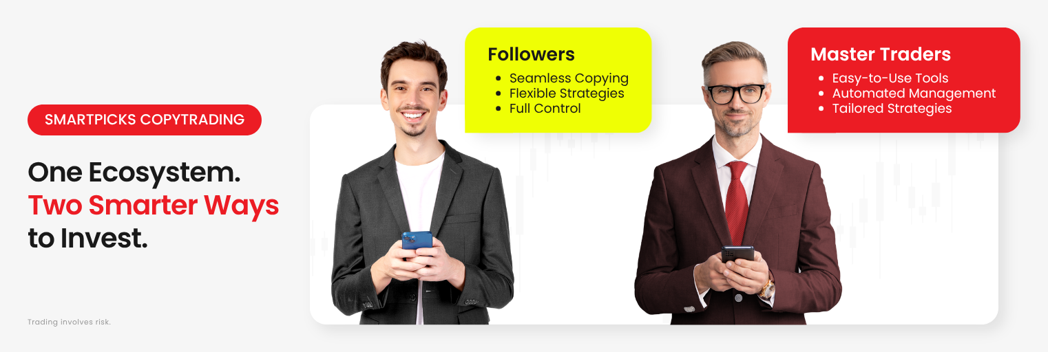 Choose to be Follower or Master Trader in D Prime SmartPicks CopyTrading